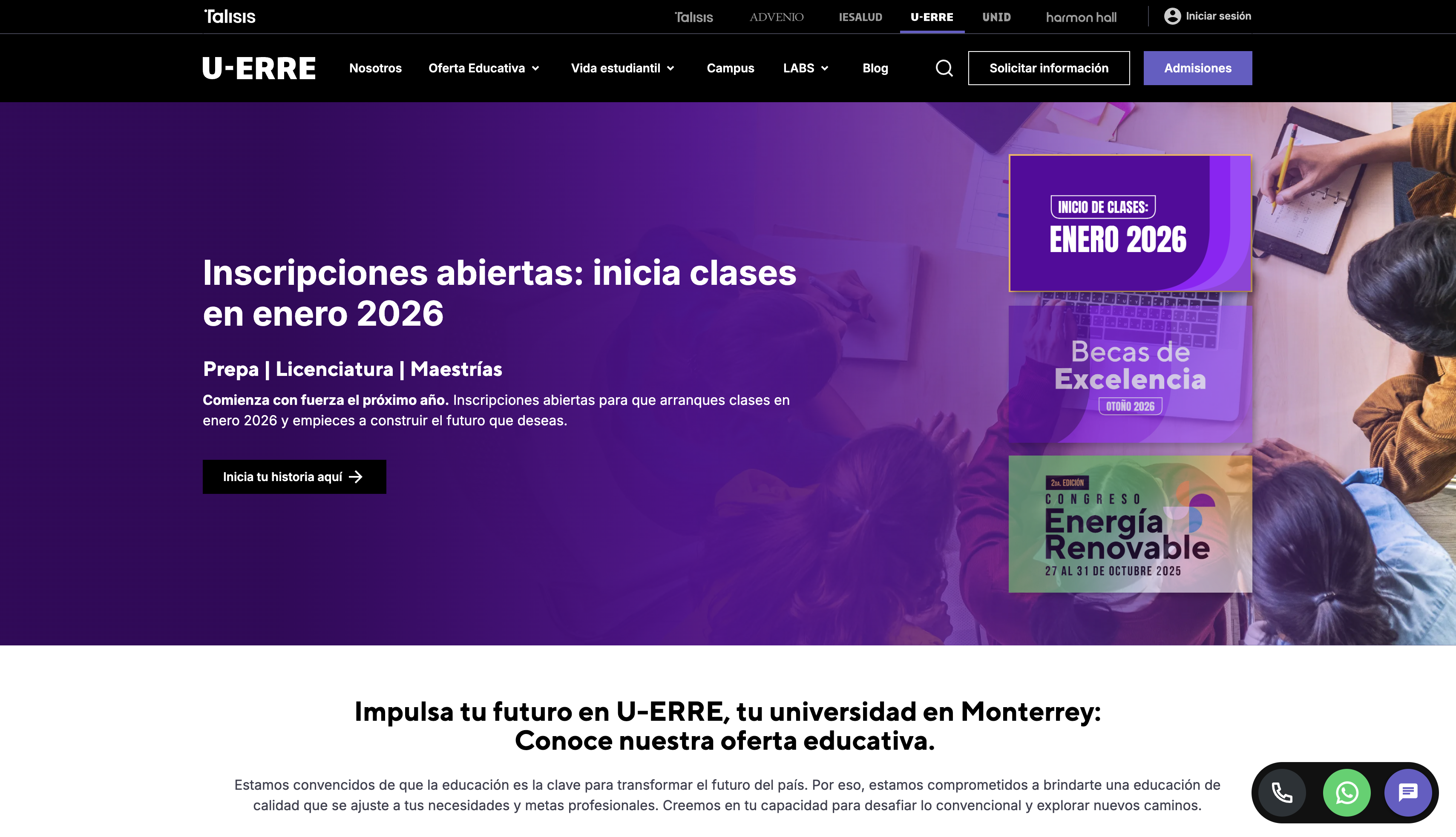 Sitio oficial para la U-ERRE